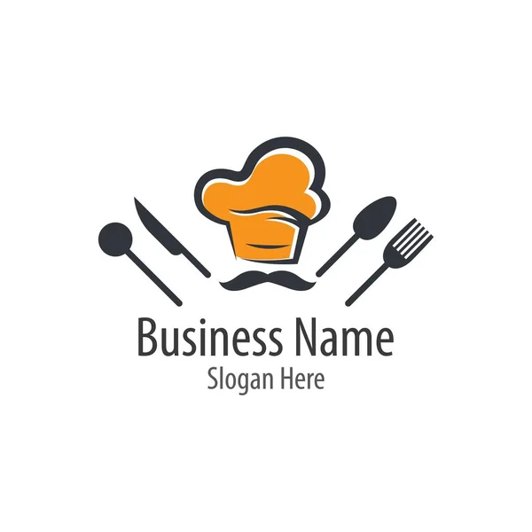 Chef Logo Vector Pictogram Illustratie Ontwerp — Stockvector