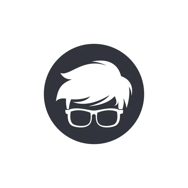 Geek Logo Modello Vettoriale Icona Illustrazione — Vettoriale Stock