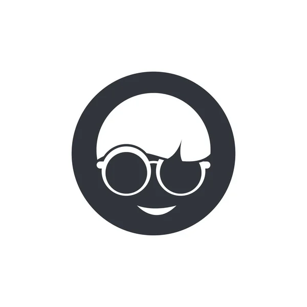 Geek Logo Template Vector Pictogram Illustratie — Stockvector