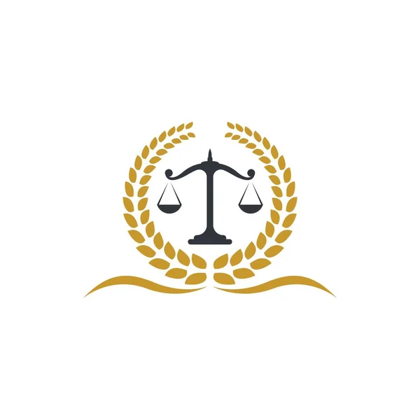 Adalet Hukuk Logo Vektör Illüstrasyonu — Stok Vektör