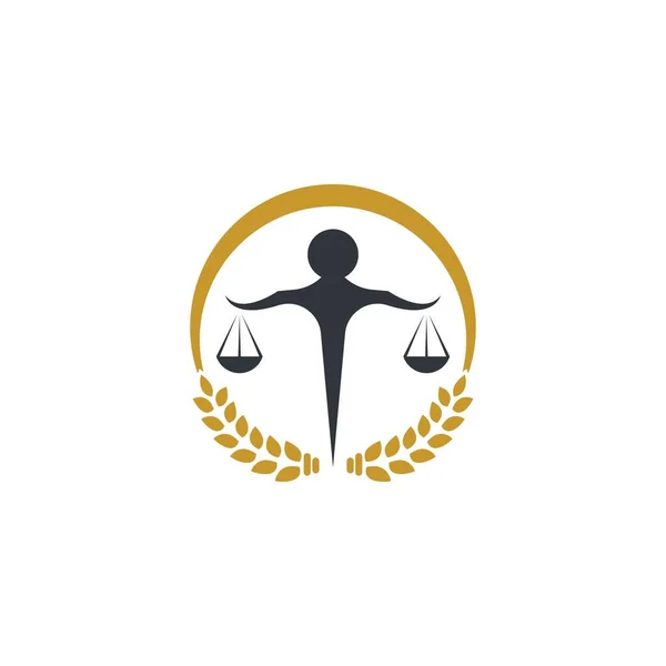 Ilustración Vectores Logotipo Justicia Ley — Vector de stock