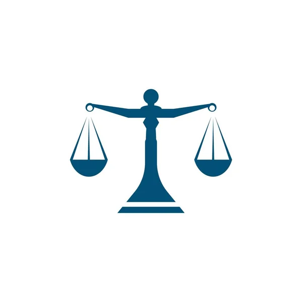 Adalet Hukuk Logo Vektör Illüstrasyonu — Stok Vektör