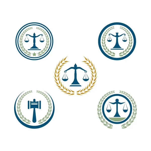 Ilustración Vectores Logotipo Justicia Ley — Vector de stock