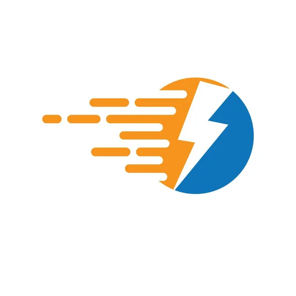 Thunderbolt Logo Vector Icon Illustration Design — Stock Vector