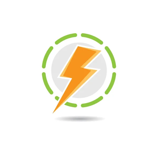 Projeto Ilustração Ícone Vetor Logotipo Thunderbolt —  Vetores de Stock