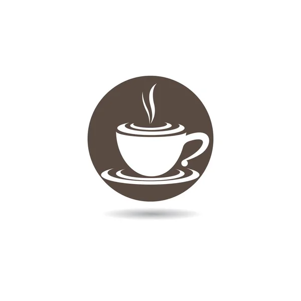 Tazza Caffè Logo Vettoriale Icona Illustrazione Design — Vettoriale Stock