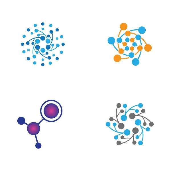 Molekül logo vektör illüstrasyon tasarımı