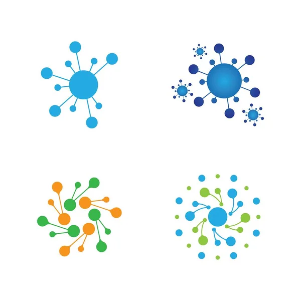 Molécule Logo Vecteur Icône Illustration Design — Image vectorielle
