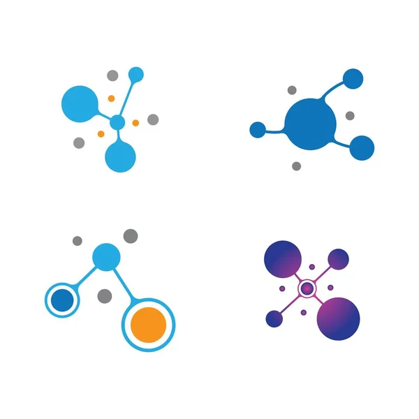 Дизайн Векторной Иконки Молекулы Логотипа — стоковый вектор