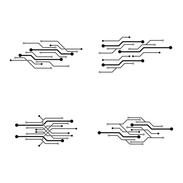 Illustration Icône Vectorielle Logo Circuit — Image vectorielle