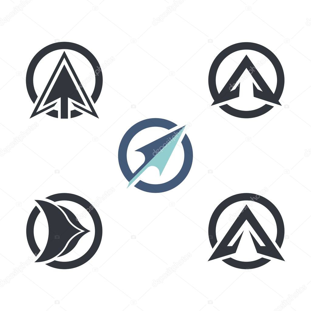 Arrow logo vector icon illustration