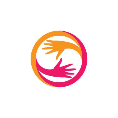 El bakımı logosu yaratıcı vektör çizimi