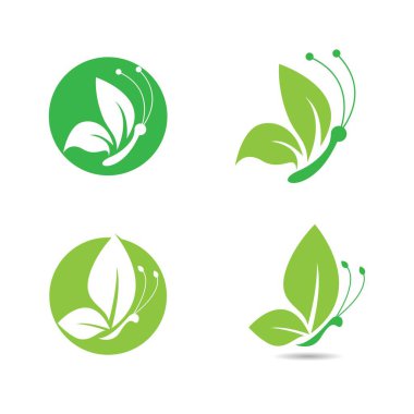 Kelebek logo vektör illüstrasyon tasarımı