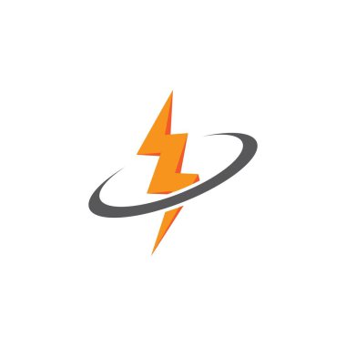 Şimşek simgesi logosu yaratıcı vektör çizimi
