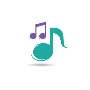 Müzik logosu yaratıcı vektör illüstrasyonu