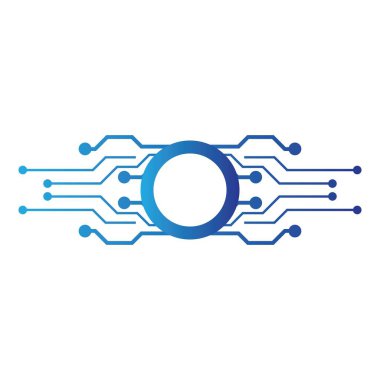 Circuit logo şablon vektör resimleme tasarımı