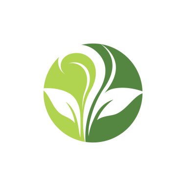 Ekoloji logo vektör illüstrasyon tasarımı