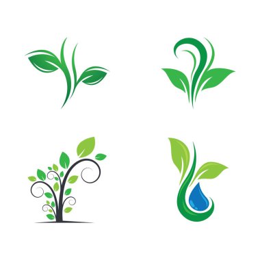 Ekoloji logo vektör illüstrasyon tasarımı
