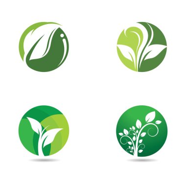 Ekoloji logo vektör illüstrasyon tasarımı