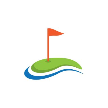 Golf logosu vektör ikonu tasarımı