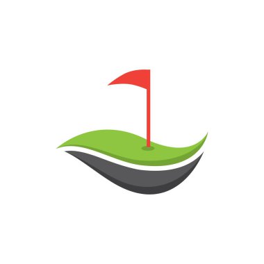 Golf logosu vektör ikonu tasarımı
