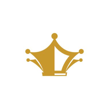 Crown Logo Şablonu vektör çizimi tasarımı