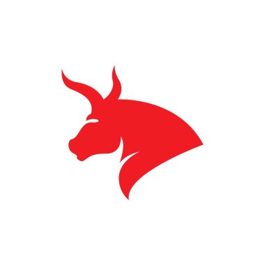 Boğa başlı logo vektör illüstrasyonu