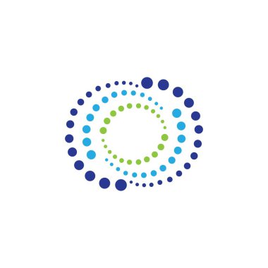 Molekül logo vektör simgesi tasarımı