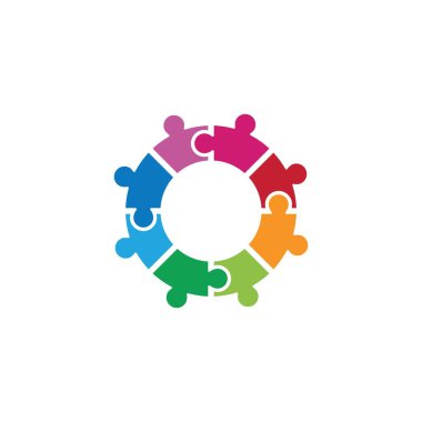 Bulmaca logo vektör resimleme tasarımı