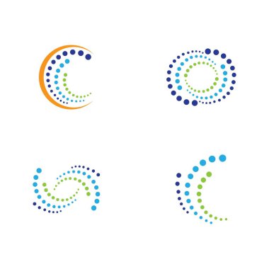 Molekül logo vektör illüstrasyon tasarımı