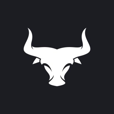 Boğa başlı logo vektör illüstrasyonu