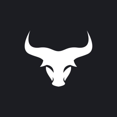 Boğa başlı logo vektör illüstrasyonu