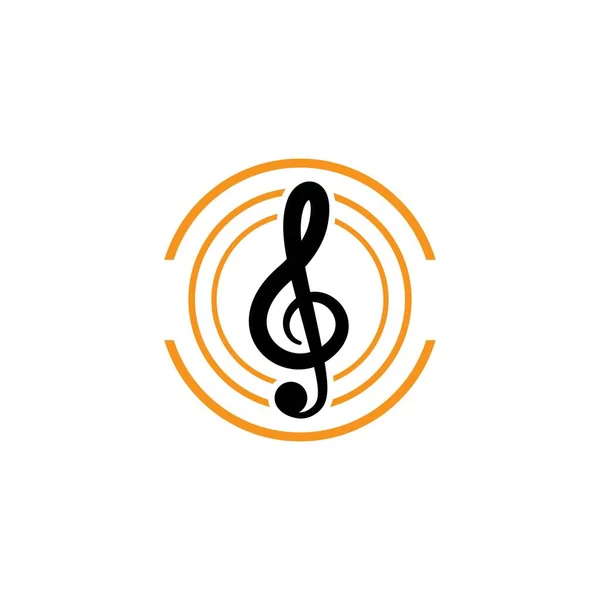 Müzik logosu yaratıcı vektör illüstrasyonu