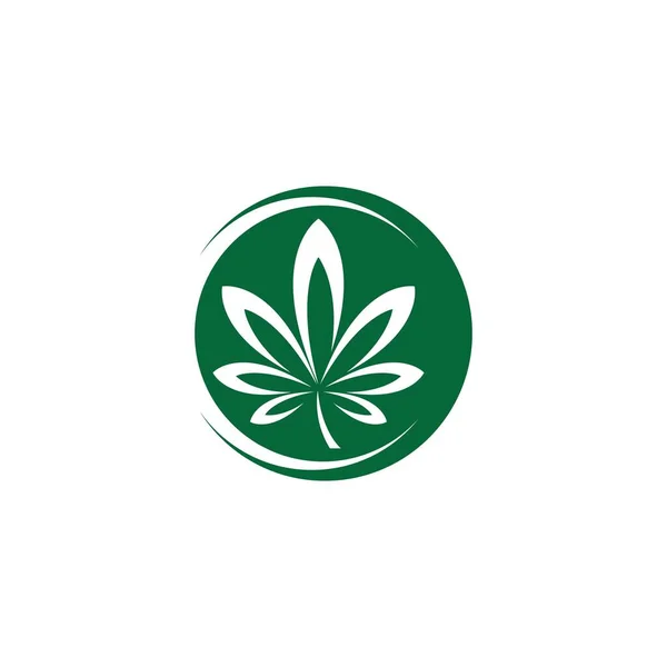 Cannabis Logó Kreatív Vektor Ikon Illusztráció — Stock Vector