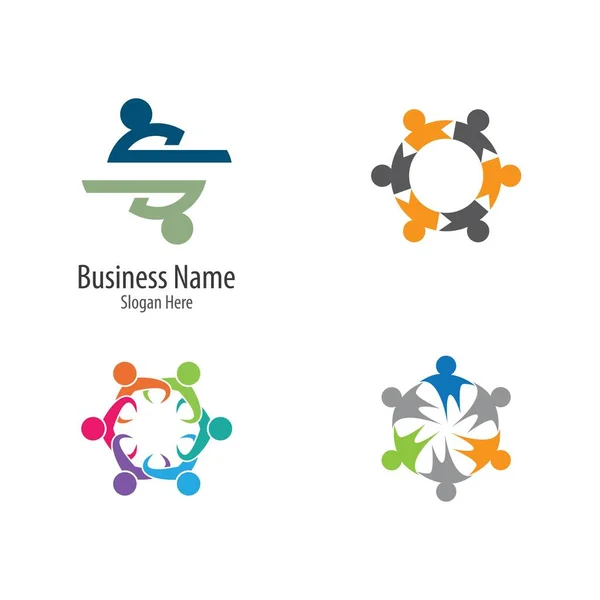 Design Ilustração Ícone Vetor Criativo Logotipo Trabalho Equipe —  Vetores de Stock