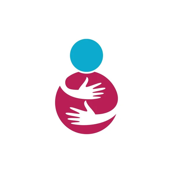 Logo Embarazada Vector Creativo Icono Ilustración Diseño — Archivo Imágenes Vectoriales
