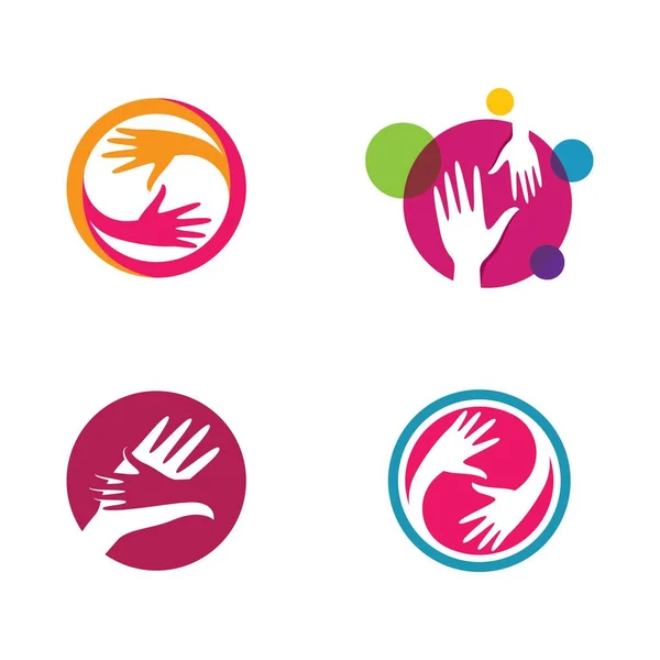 Logo Soin Des Mains Illustration Vectorielle Créative Icône — Image vectorielle
