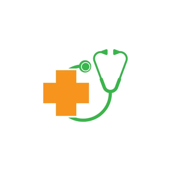 Médico Cruz Logo Vector Icono Ilustración Diseño — Archivo Imágenes Vectoriales