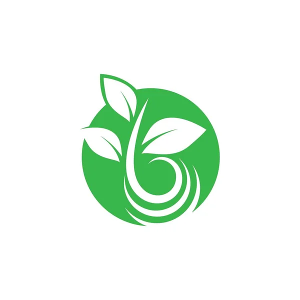 Leaf Logo Vector Icon Illustration — Vettoriale Stock