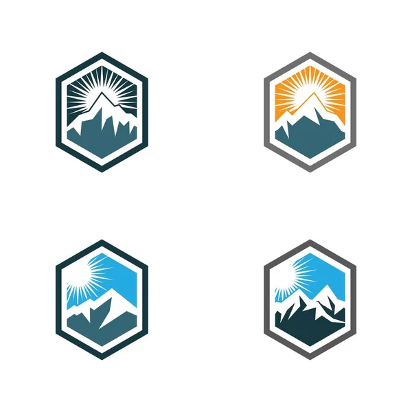Mountain Logo Vector Pictogram Illustratie Ontwerp — Stockvector