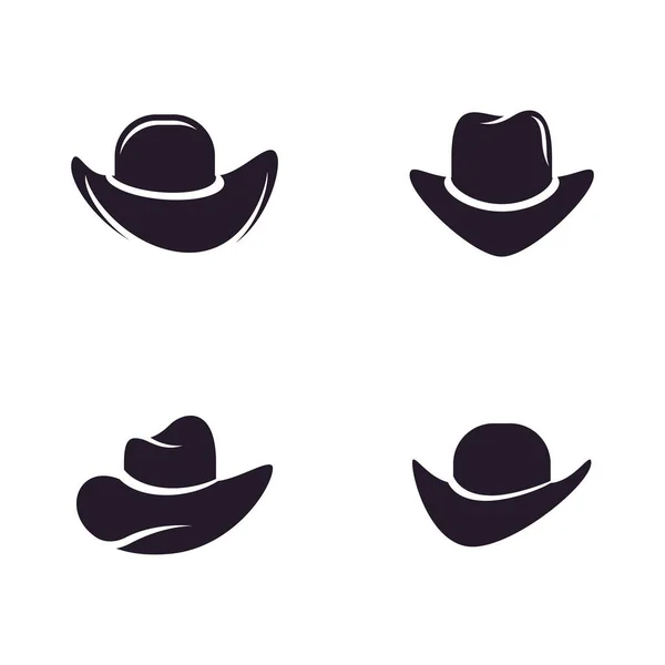 Chapeau Icône Sherif Logo Illustration Créative — Image vectorielle