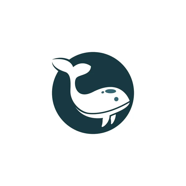 Bébé Baleine Icône Logo Illustration Vectorielle Créative — Image vectorielle