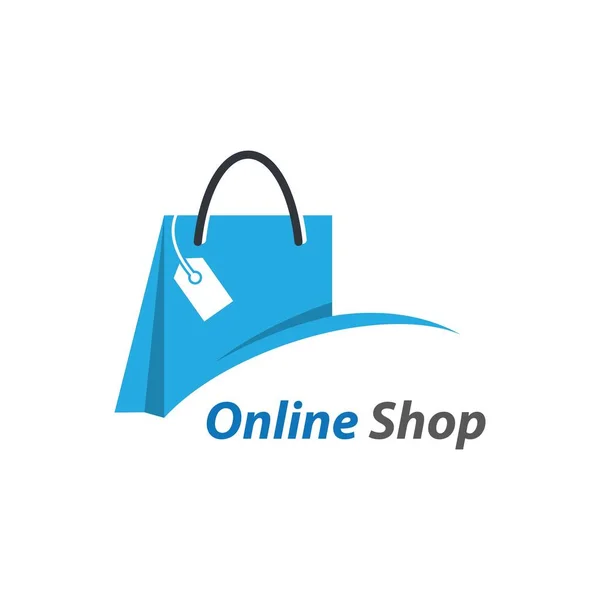 Online Shop Logo Vorlage Icon Vektor Design — Stockvektor