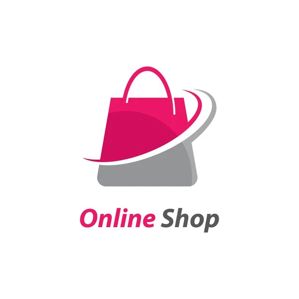 Online Shop Logo Vorlage Icon Vektor Design — Stockvektor