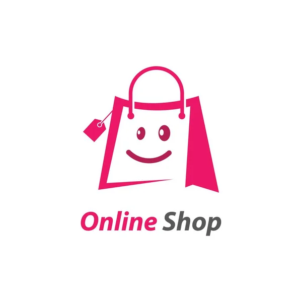 Online Shop Logo Vorlage Icon Vektor Design — Stockvektor