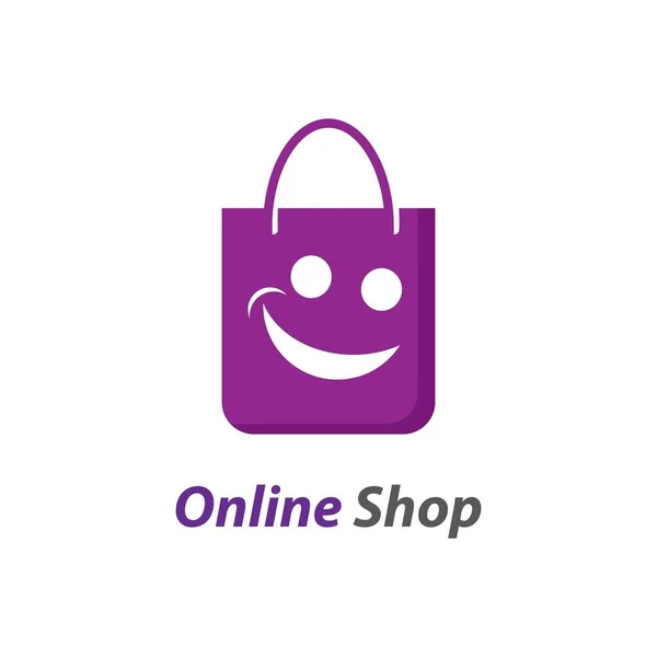 Çevrimiçi dükkan logo şablonu ikon vektör tasarımı
