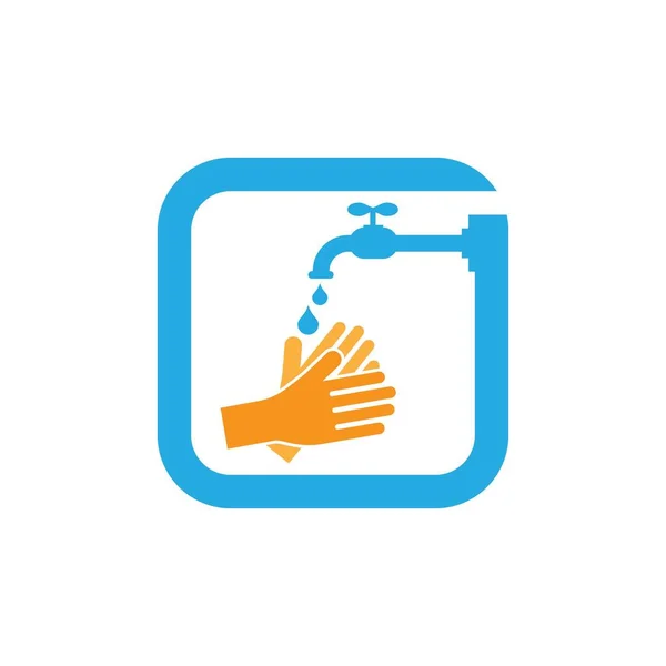 Hand Wash Logo Template Vector Icon Design — Stock Vector