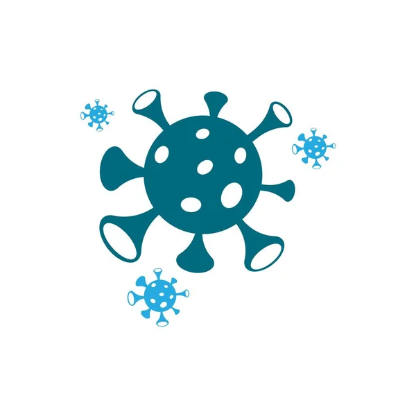 Modèle Logo Coronavirus Conception Icône Vectorielle — Image vectorielle