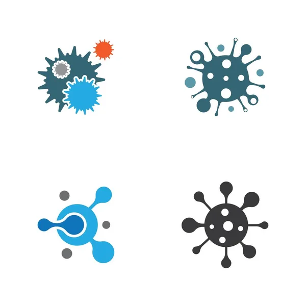 Modèle Logo Coronavirus Icône Vectorielle — Image vectorielle