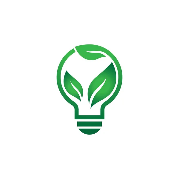 Eco Energie Pictogram Logo Template Vector Illustratie — Stockvector